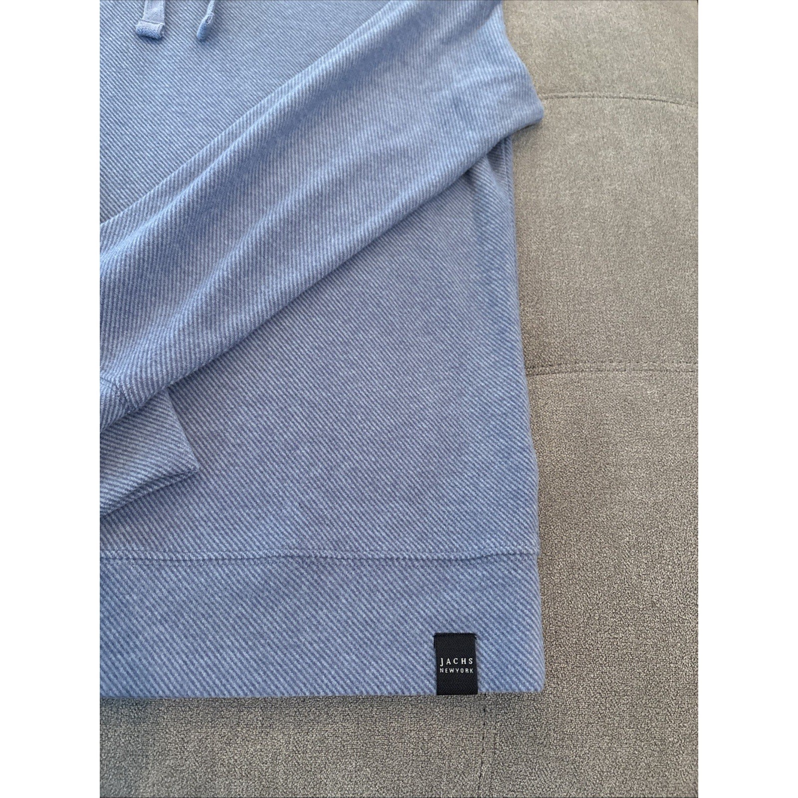 JACHS New York Hoodie Textured Knit Pullover Sweatshirt Men's M Blue Casual Soft
