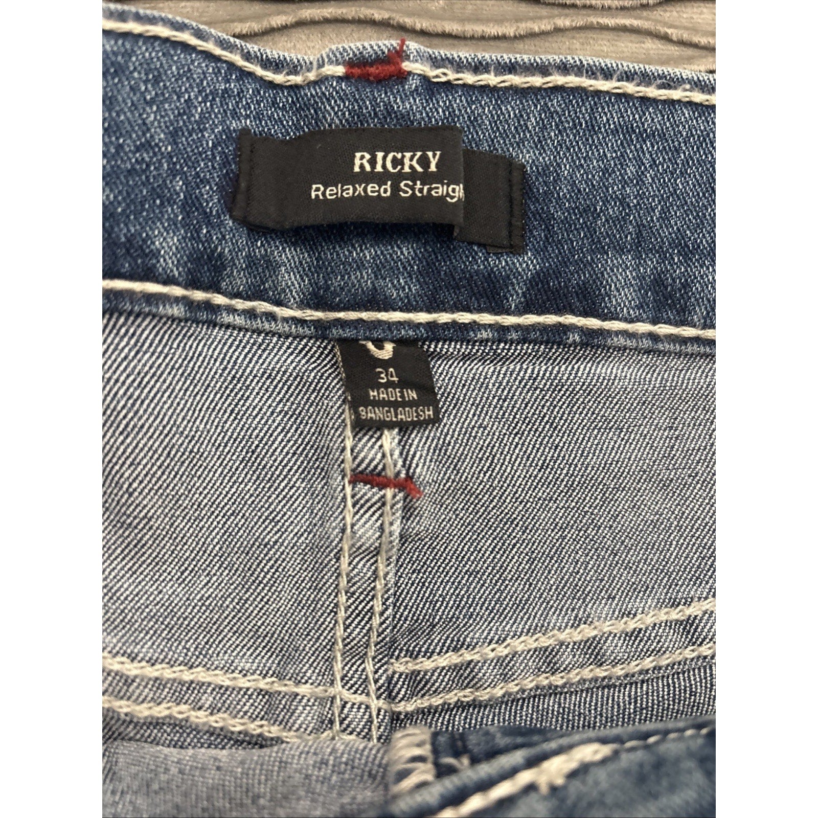 True Religion Mens's Ricky SN Straight Blue Jeans (NEW)