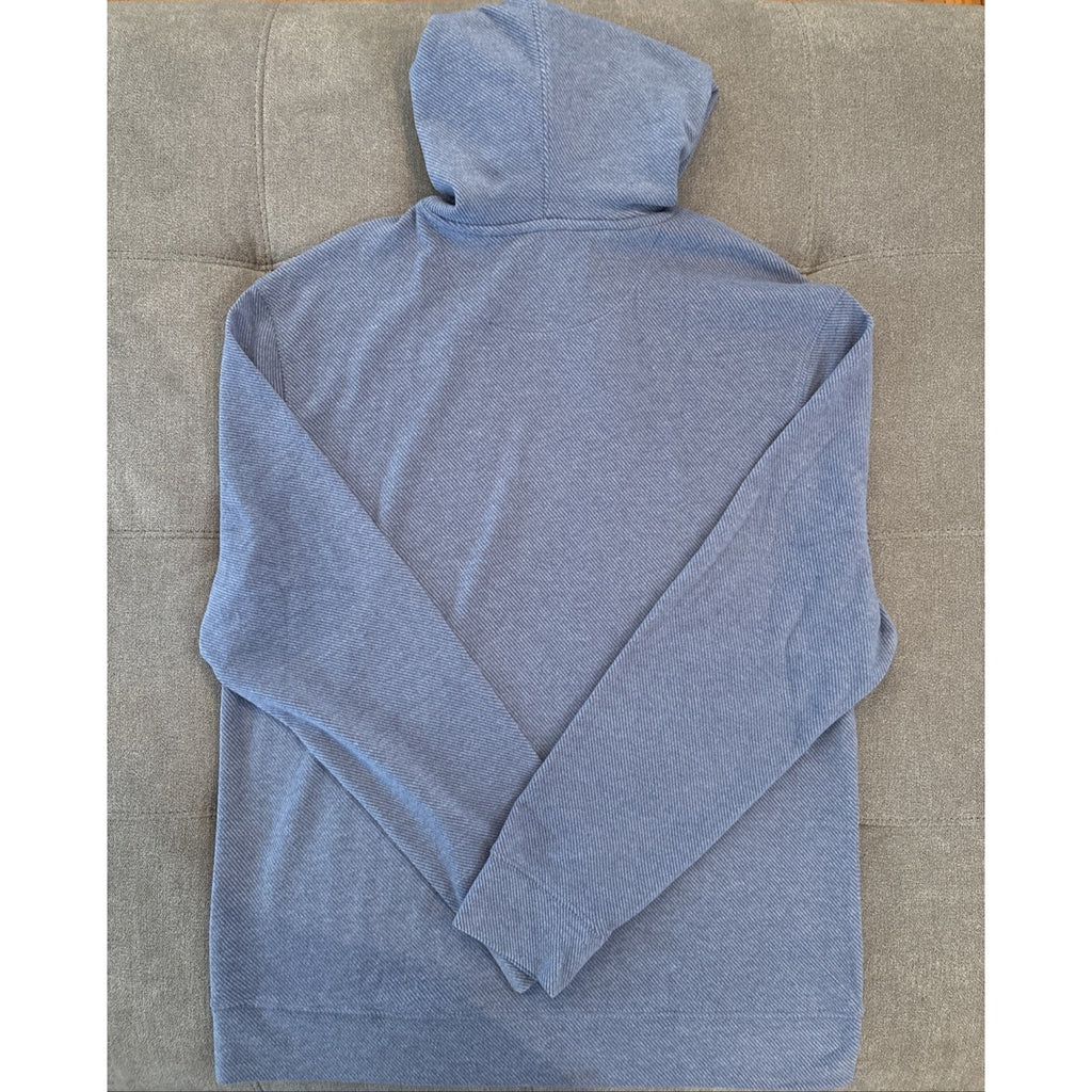 JACHS New York Hoodie Textured Knit Pullover Sweatshirt Men's M Blue Casual Soft