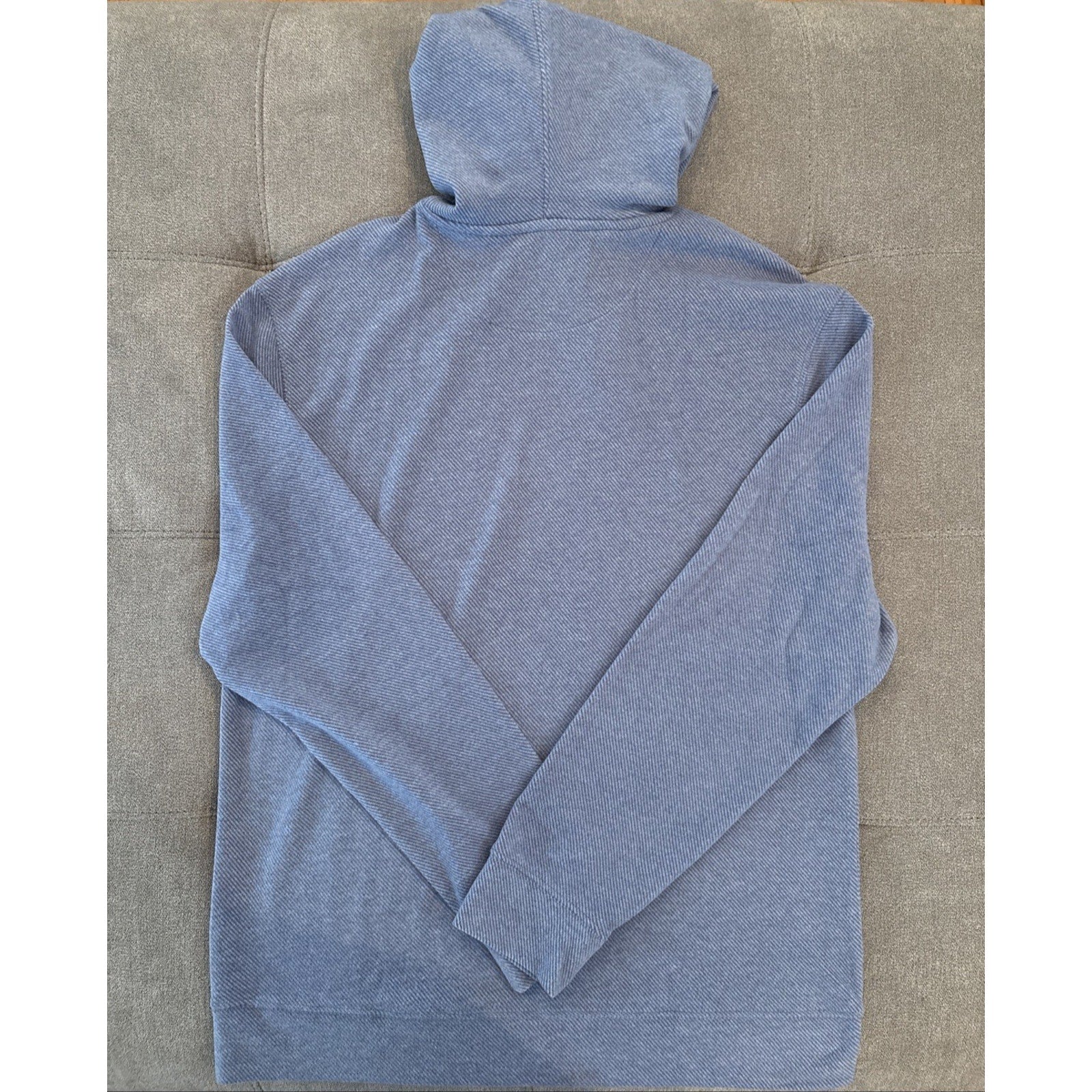 JACHS New York Hoodie Textured Knit Pullover Sweatshirt Men's M Blue Casual Soft