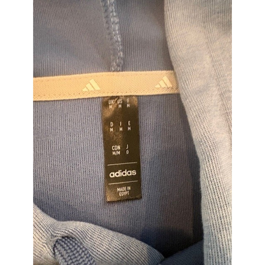 Adidas Men’s Essential Fleece Pullover Hoodie Light Blue NWT Athletic Medium