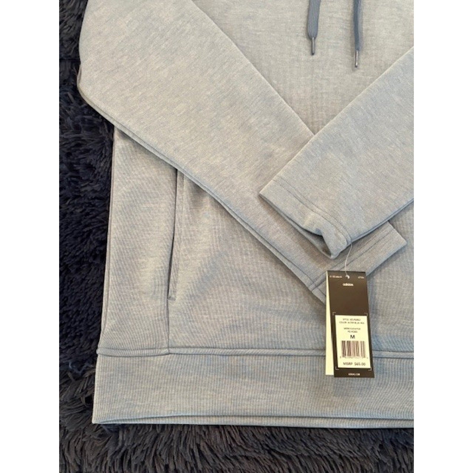 Adidas Men’s Essential Fleece Pullover Hoodie Light Blue NWT Athletic Medium
