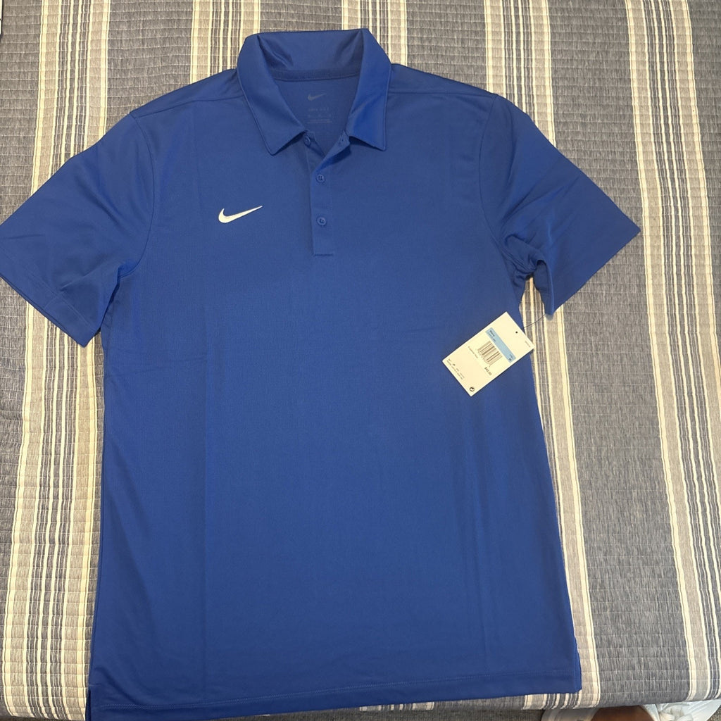 Nike Men's Blue-Collar Shirt - Medium