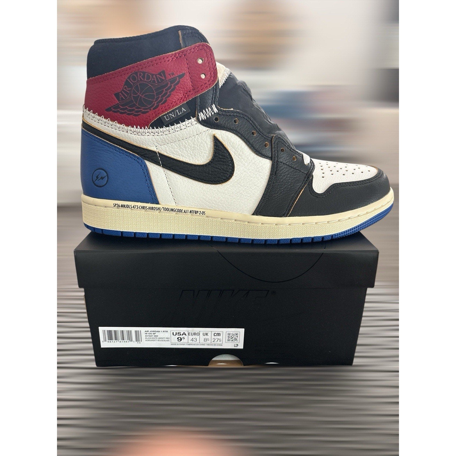 Jordan 1 Retro High OG x Union x Fragment Size 9.5