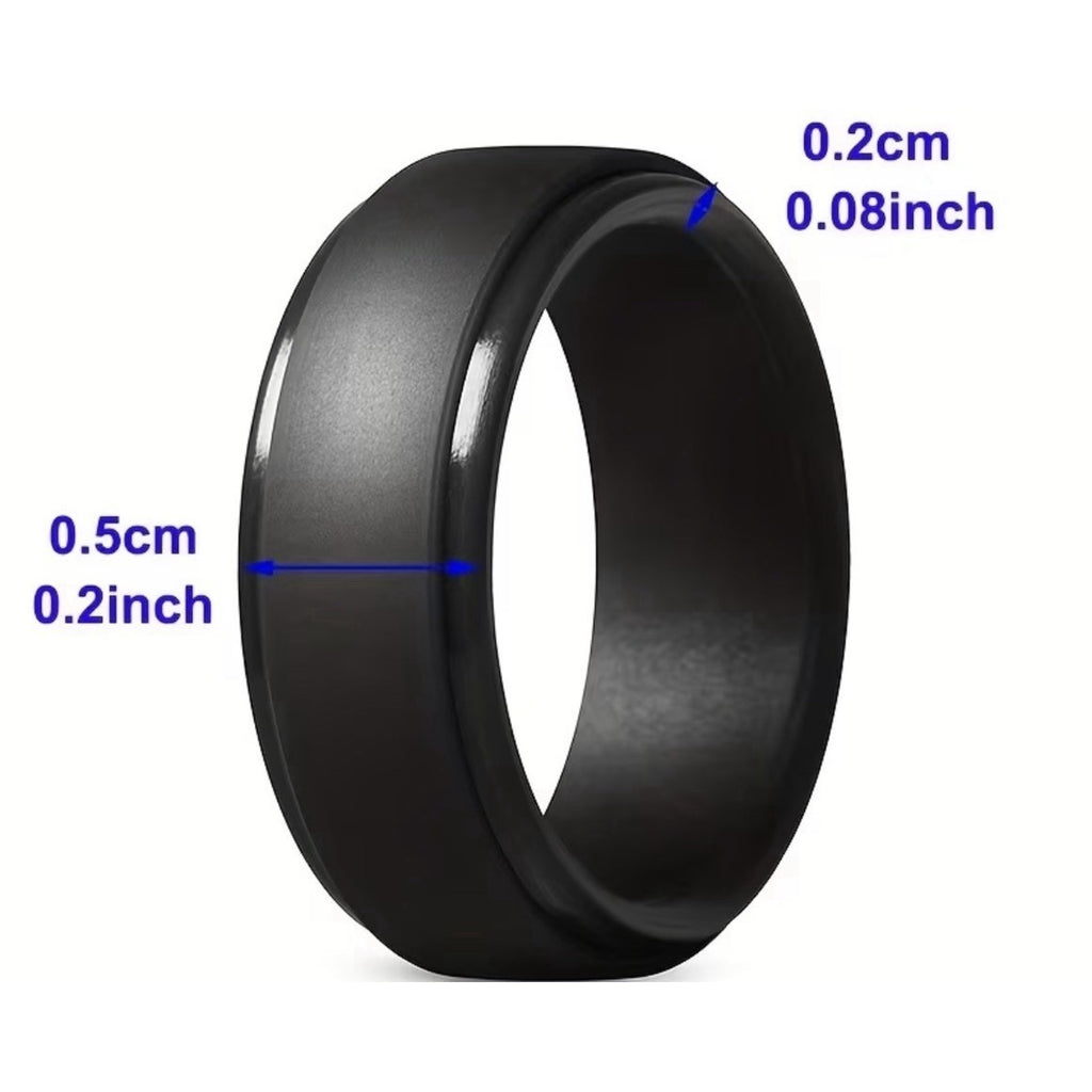 Men's Silicone Ring - Outdoor Sport Arc Ring