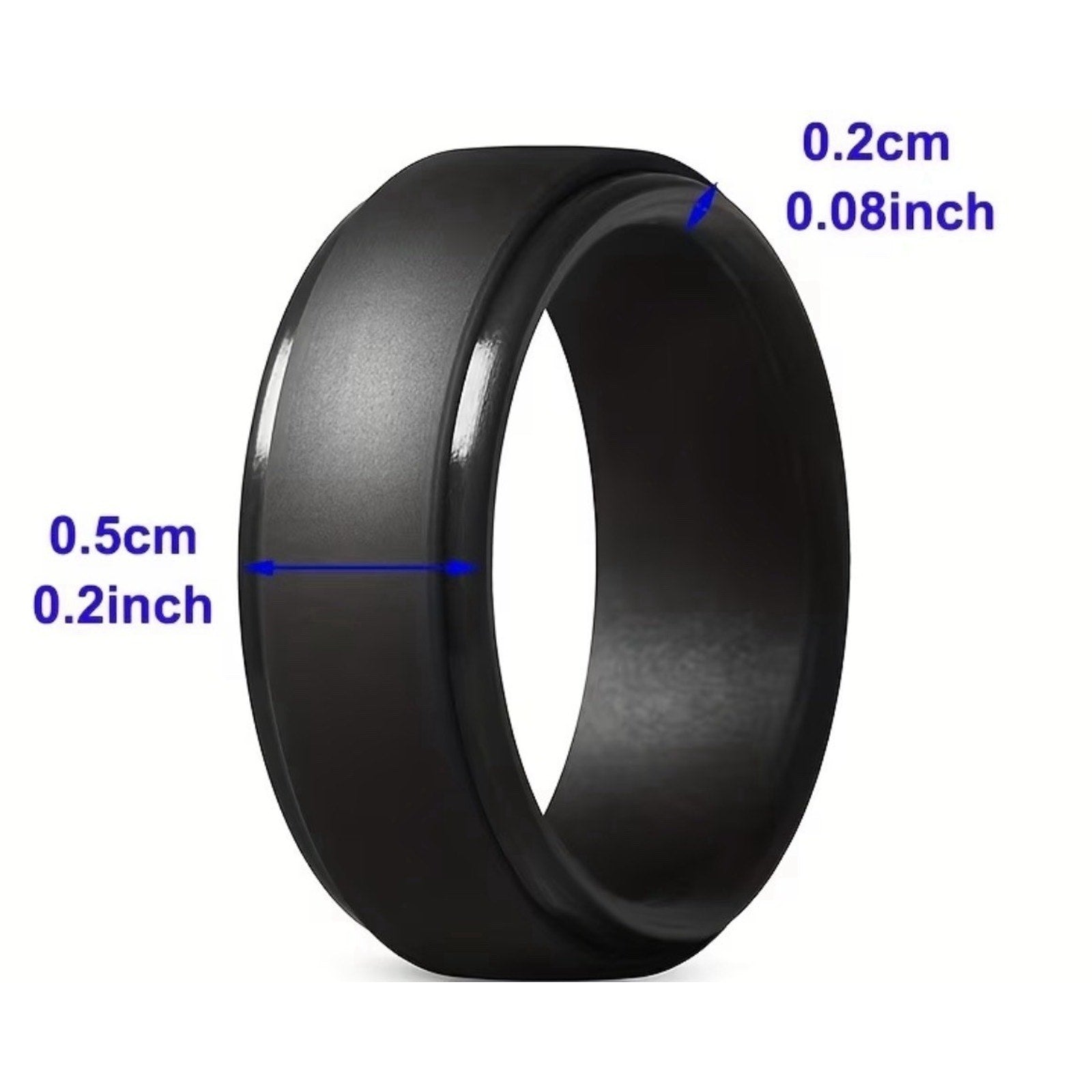 Men's Silicone Ring - Outdoor Sport Arc Ring