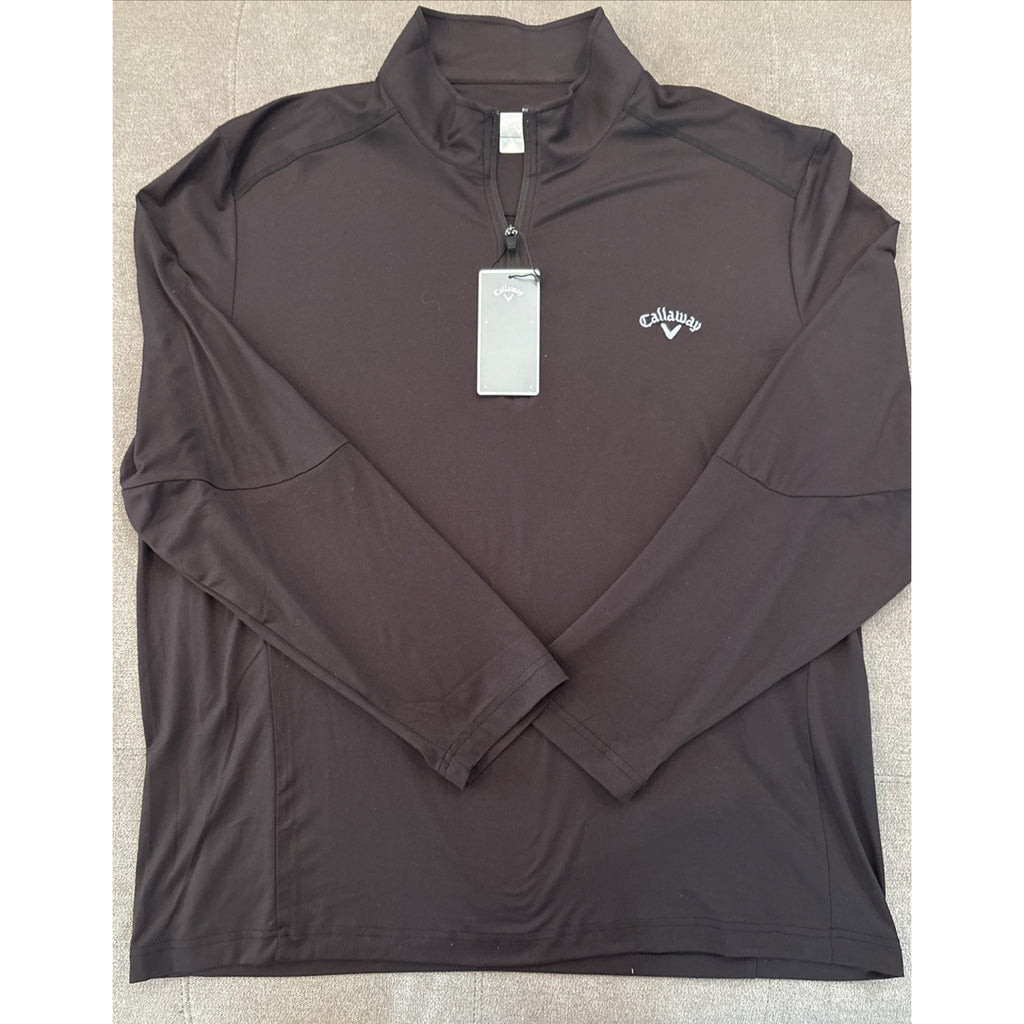 Callaway Opti-Dri Water Repellent 1/4 Zip Golf Pullover Mens X-Large NWT Black