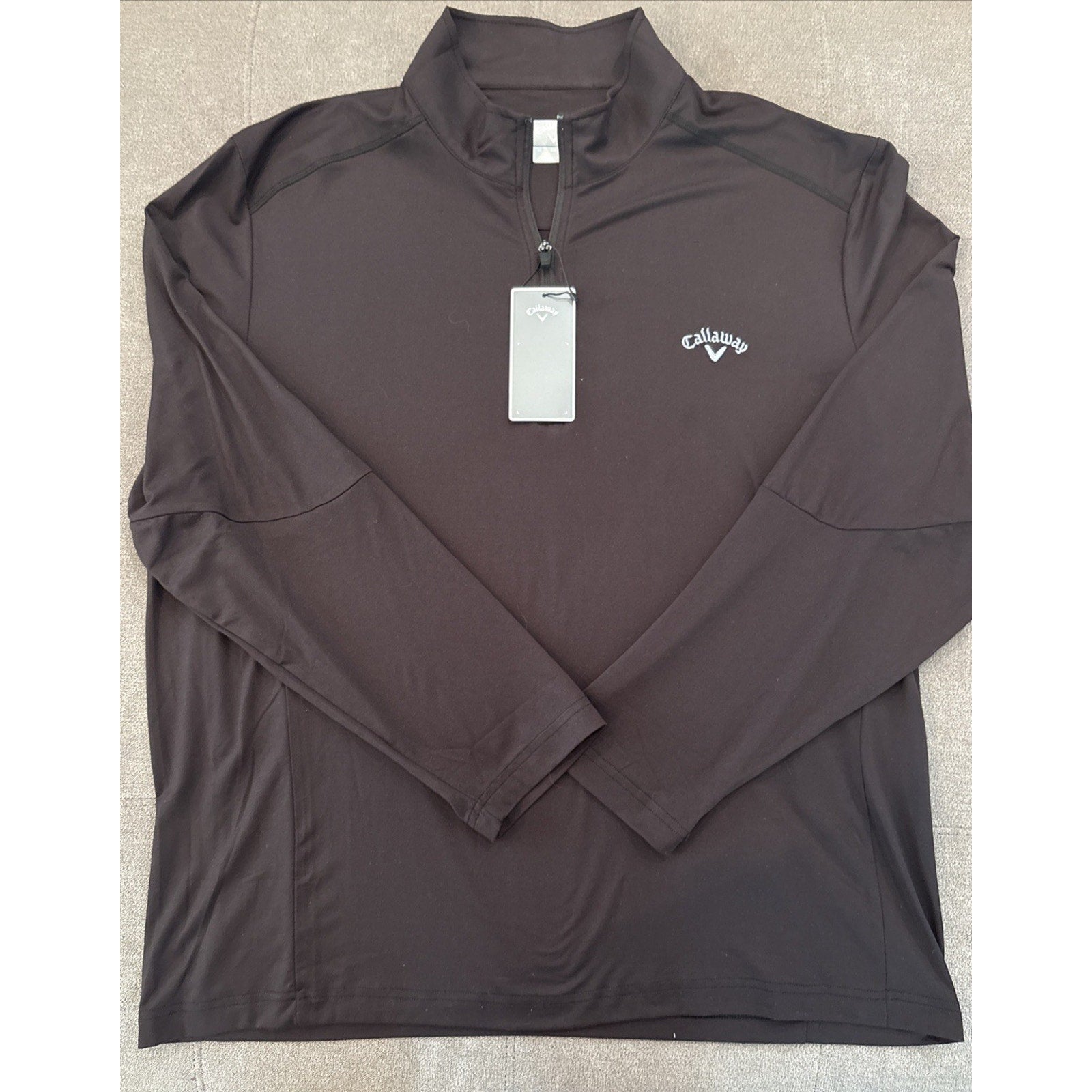 Callaway Opti-Dri Water Repellent 1/4 Zip Golf Pullover Mens X-Large NWT Black